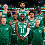 波士顿凯尔特人队球队合影 - 塔图姆和杰伦布朗